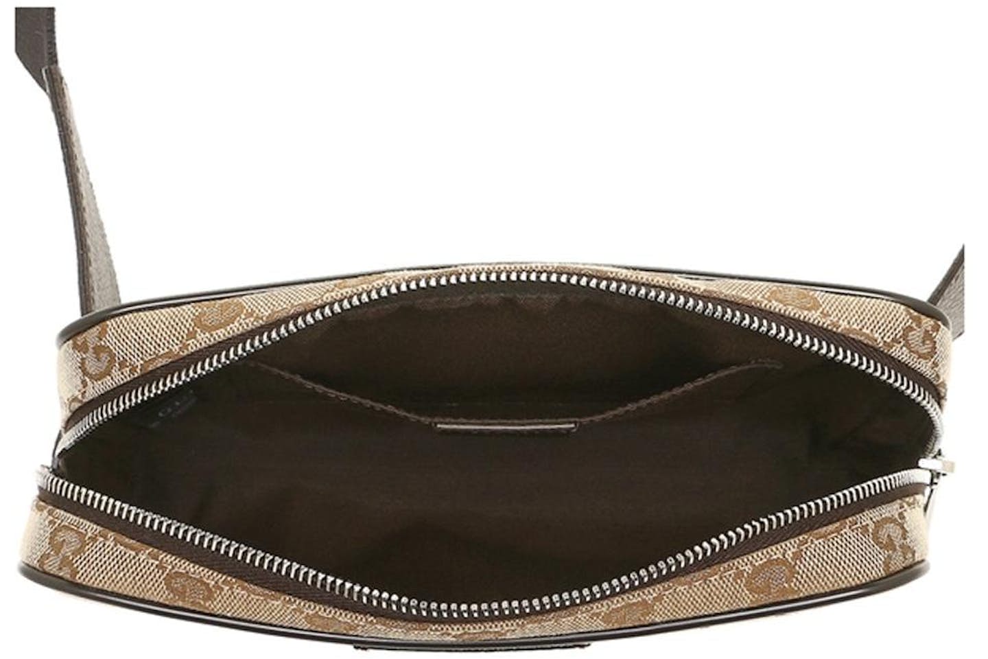 G&GPochette Zippée Élégante à Motif Géométrique – Beige et Marron