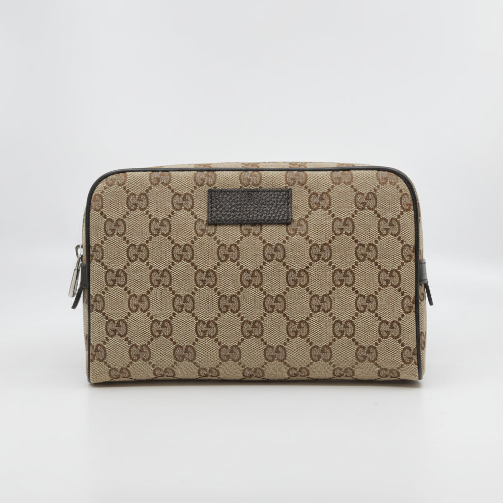 G&GPochette Zippée Élégante à Motif Géométrique – Beige et Marron