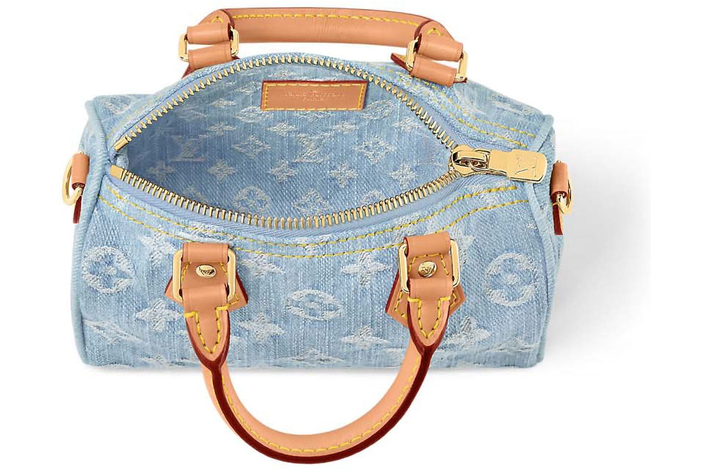 L\Vmini sac à main avec anses et bandoulière – Bleu clair