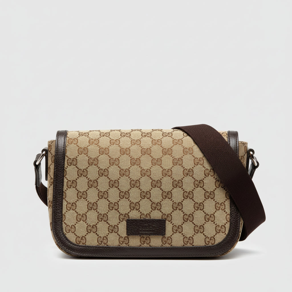 G&GSac bandoulière en toile monogrammée dégradée marron& beige