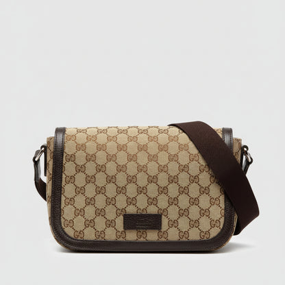 G&GSac bandoulière en toile monogrammée dégradée marron& beige