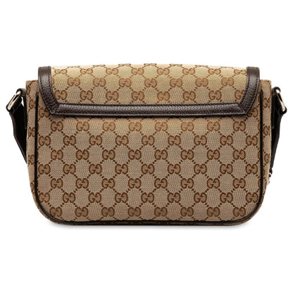 G&GSac bandoulière en toile monogrammée dégradée marron& beige